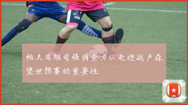 帕夫洛维奇强调全力以赴迎战卢森堡世预赛的重要性